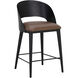 Dezirae 37 inch Black / Cognac Leather Counter Stool